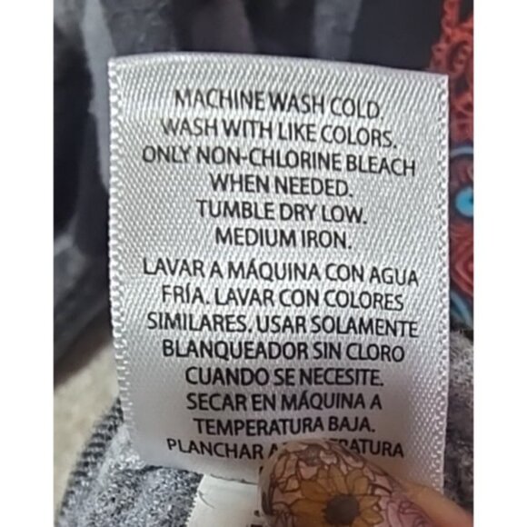 OOAK Upcycled Flannel Shacket Shirt Five Finger Death Punch FFDP Boyfriend Fit L - Picture 12 of 13